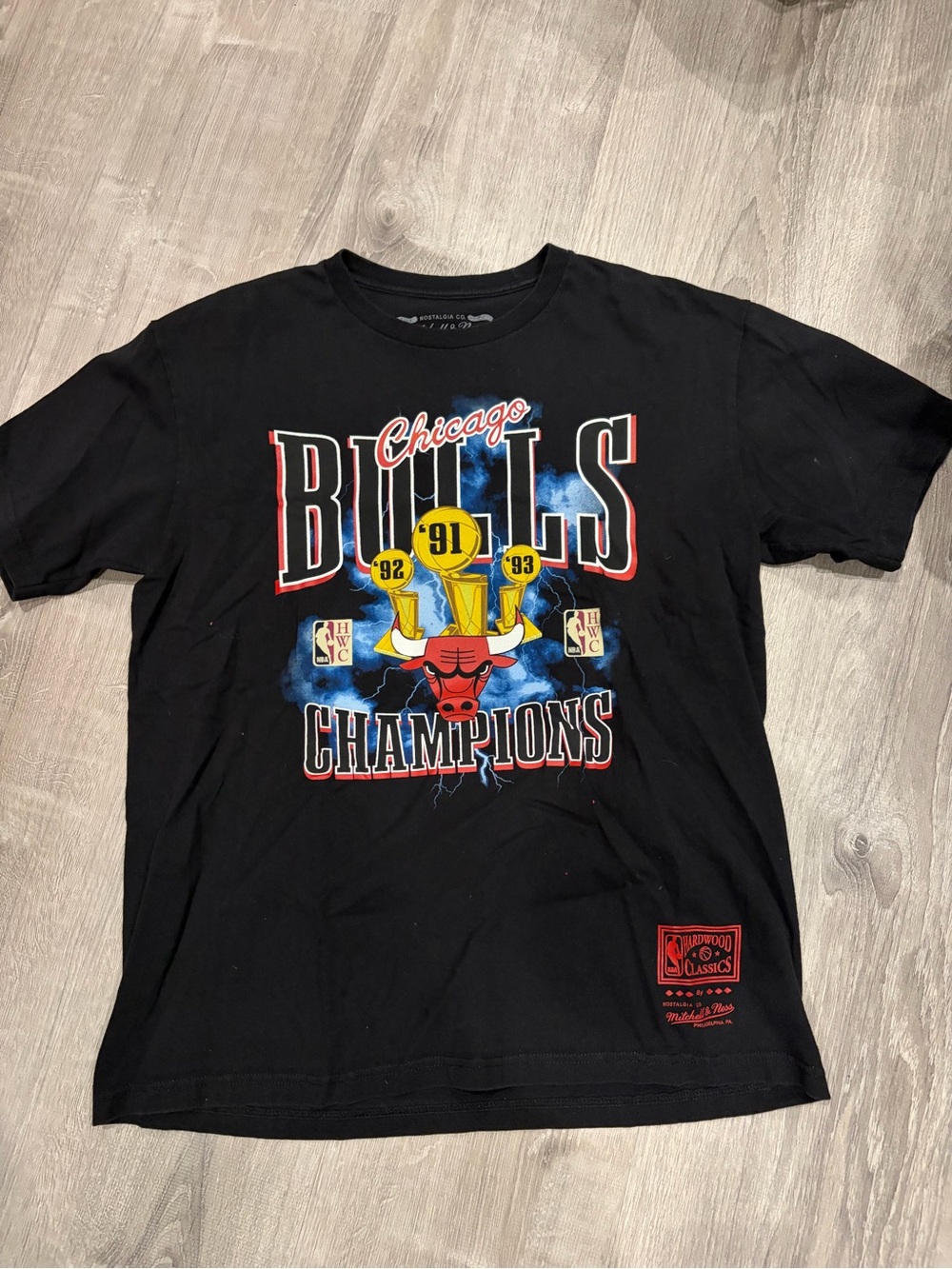Mitchell & Ness Black Chicago Bulls 'Champions' Graphic Tee